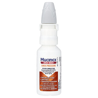 Mucinex, Sinus-Max®, Sinus Pressure, Sever Congestion Nasal Spray, 3/4 fl oz (22 ml)