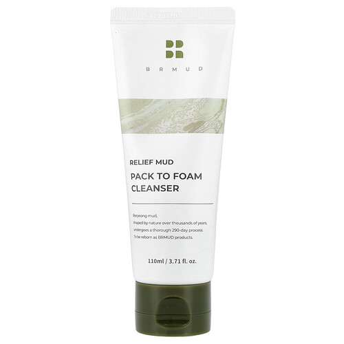 BRMUD, Relief Mud Pack To Foam Cleanser, 3.71 fl oz (110 ml)