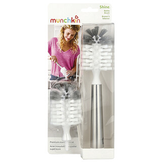 Munchkin, Shine™, Baja Tahan Karat Premium, Sikat Botol, Set 3 Buah