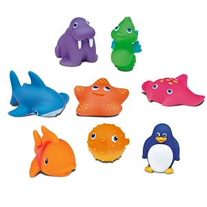 Munchkin, Брызгалки для ванны Ocean Bath Squirts, для детей от 9 месяцев, 8 игрушек