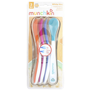 Munchkin, White Hot®, Cucharas protectoras, 3 meses en adelante, Paquete de 4