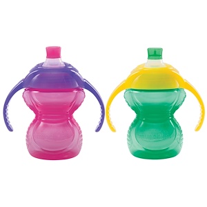 Munchkin, Прочные разноцветные бутылочки, которые невозможно разгрызть, 6+ месяцев, 2 шт. в наборе, 7 унций (207 мл)