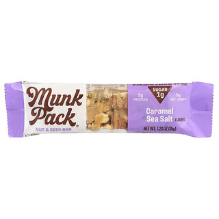 Munk Pack, Barra de Sementes e Nozes, Caramelo e Sal Marinho, 35 g (1,23 oz)