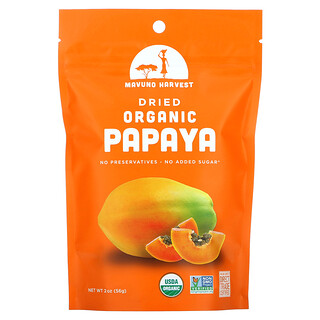 Mavuno Harvest, Pepaya Kering Organik, 56 g (2 ons)