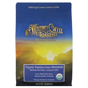 Mt. Whitney Coffee Roasters, Органическая Суматра, молотый кофе, темной обжарки, 340 г (12 унций)
