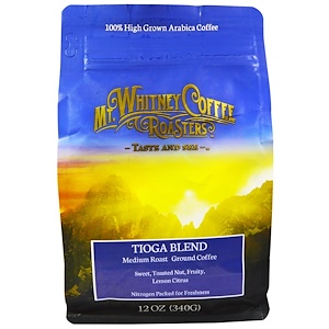 Отзывы о Мт Уитни Коффее Роастерс, Tioga Blend, Medium Roast Ground Coffee, 12 oz (340 g)