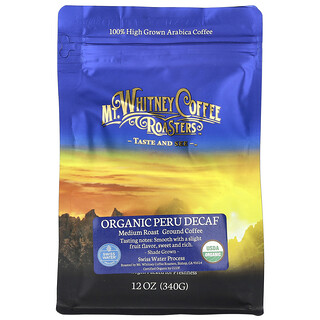 Mt. Whitney Coffee Roasters, Café Descafeinado Orgánico del Perú, Café Molido, 12 oz (340 g)