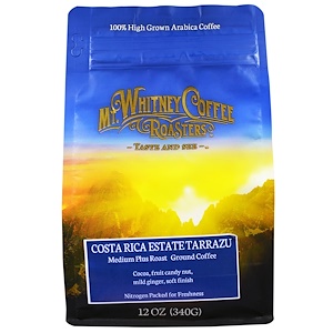 Купить Mt. Whitney Coffee Roasters, Костариканский кофе из Тарразу, степень обжарки: средняя плюс, молотый кофе, 12 унций (340 г)  на IHerb