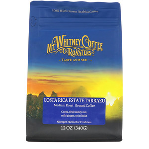 Отзывы о Мт Уитни Коффее Роастерс, Costa Rica Estate Tarrazu, Medium Roast, Ground Coffee, 12 oz (340 g)