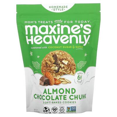 Maxine's Heavenly мягкое печенье с миндалем и кусочками шоколада, 204 г (7,2 унции)