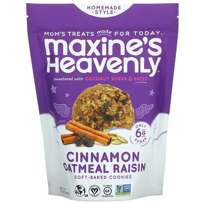 Maxine's Heavenly мягкое овсяное печенье с корицей и изюмом, 204 г (7,2 унции)