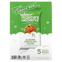 Maxine's Heavenly, Snack Box, мягкое овсяное печенье с кусочками шоколада и миндалем, 5 упаковок снека по 51 г (1,8 унции)