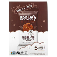 Maxine's Heavenly, Snack Box, мягкое овсяное шоколадное печенье с кусочками шоколада, 5 упаковок снека, 51 г (1,8 унции)