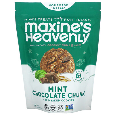 Maxine's Heavenly мягкое печенье с мятой и кусочками шоколада, 204 г (7,2 унции)