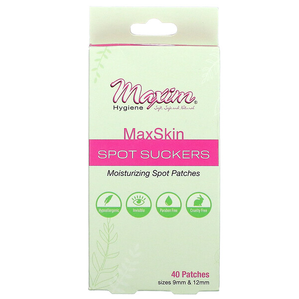 Maxim Hygiene Products‏, MaxSkin, Spot Suckers, 40 Patches, Sizes 9mm & 12mm