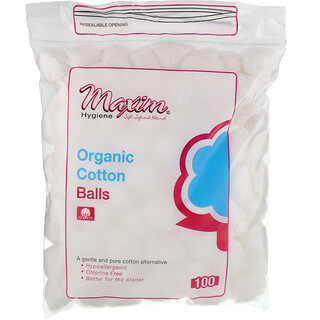 Maxim Hygiene Products, Boules en coton bio, 100 boules