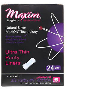 Отзывы о Максим Хайджин Продактс, Ultra Thin Panty Liners, Natural Silver MaxION Technology, Lite, 24 Panty Liners