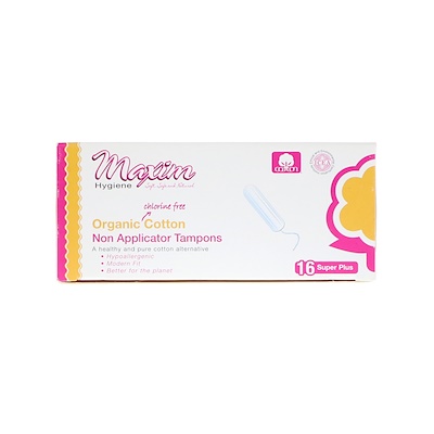 Maxim Hygiene Products 瑪辛有機棉不含塞入器衛生棉條,超大,16條