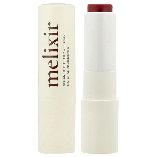 Melixir, Vegan Lip Butter™ with Agave, vegane Lippenbutter mit Agave, 06 Lust Red, 3,9 g (0,13 oz.)