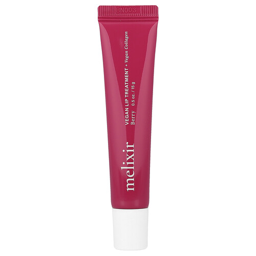Melixir Vegan Lip Treatment + Vegan Collagen, 4 Berry, 0.5 oz (15 g)