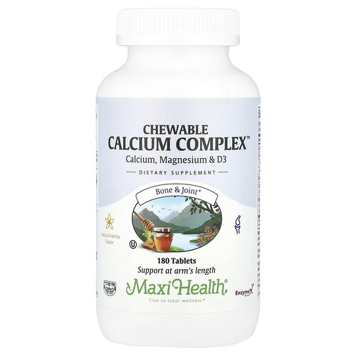 Maxi Health, Chewable Calcium Complex™, Chewable Calcium Complex™, natürliche Vanille, 180 Tabletten