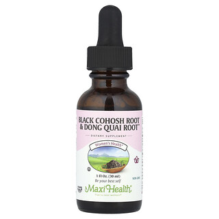 Maxi Health, Salud de la mujer, Raíz de cimífuga y raíz de dong quai, 30 ml (1 oz. líq.)