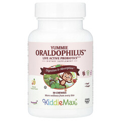 KiddieMax®, Yummie Oraldophilus™, натуральний тропічний смак, 50 жувальних таблеток