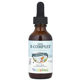 Maxi Health, KiddieMax® Liquid B-Complex™, s prírodnou bobuľovou príchuťou, 59 ml