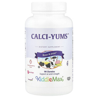 Maxi Health, KiddieMax® Calci-Yums™ , Natural Strawberry, 90 Chewies