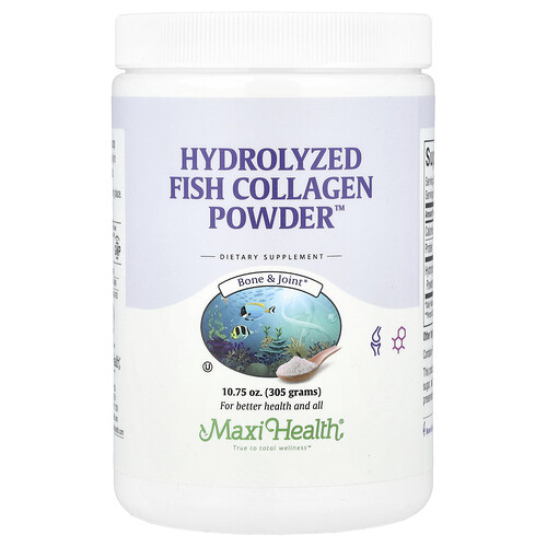 Maxi Health, Hydrolyzed Fish Collagen Powder™, hydrolysiertes Fisch-Kollagen-Pulver, 305 g (10,75 oz.)