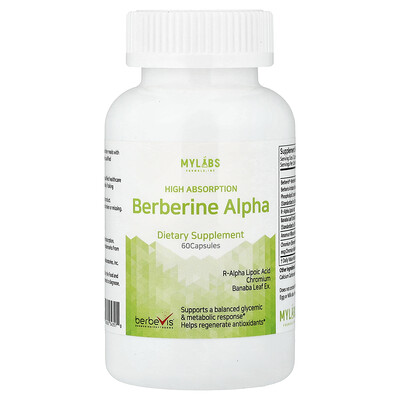 Product Image for Mylabs, Berberine Alpha, High Absorption, 60 Capsules
