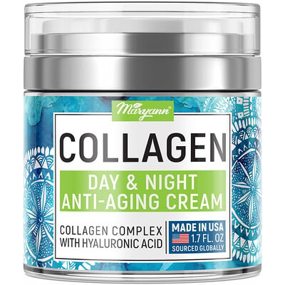 Maryann Organics дневной и ночной антивозрастной крем с коллагеном, 50мл (1,7жидк.унции)