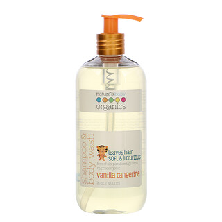 Nature's Baby Organics, Shampoo y lavado corporal, mandarina y vainilla, 47 oz (473,2 ml)
