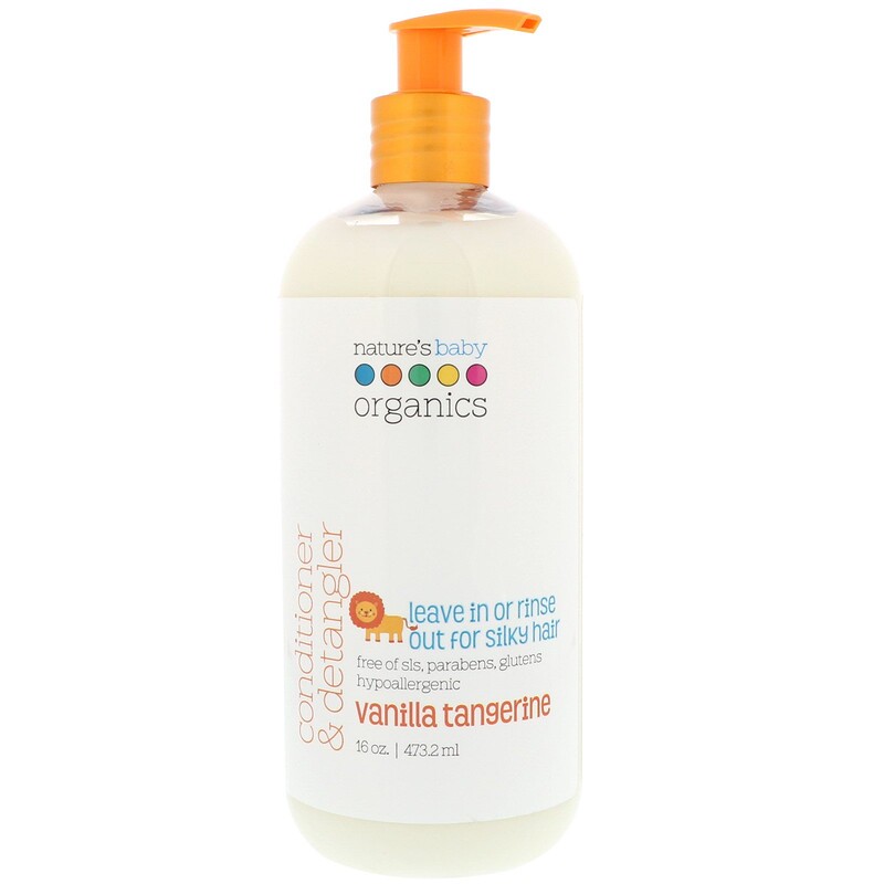 Nature's Baby Organics, Conditioner & Detangler, Vanilla Tangerine, 16