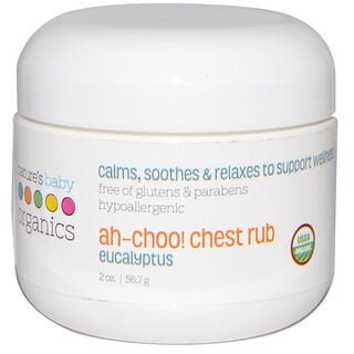 Nature's Baby Organics, Ah-Choo! Chest Rub, Eucalyptus, 2 oz (56.7 g)
