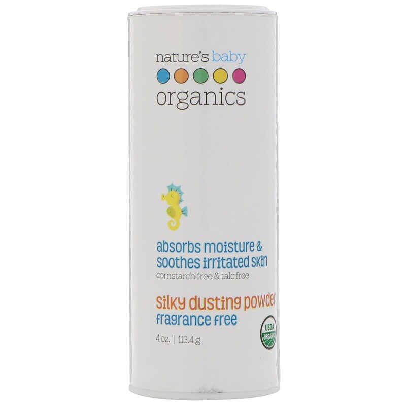 Nature's Baby Organics, Silky Dusting Powder, Fragrance Free, 4 oz (113
