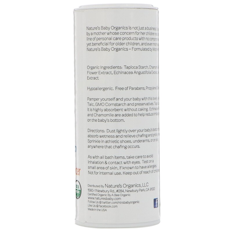 Nature's Baby Organics, Silky Dusting Powder, Fragrance Free, 4 oz (113