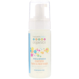 Нэйчерс Бэйби органикс, Mild & Sensitive, Foaming Hand & Face Wash, Fragrance Free, 4 oz (113.4 g) отзывы