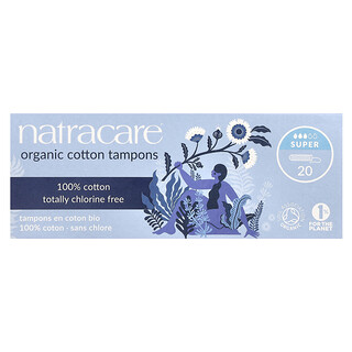 Natracare, Biologische Baumwolltampons, super, 20 Tampons