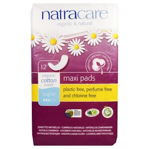 Отзывы о Натракэр, Organic & Natural Maxi Pads, 12 Super Pads