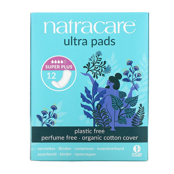 Ultra Pads, Organic Cotton Cover, Super Plus, 12 Pads