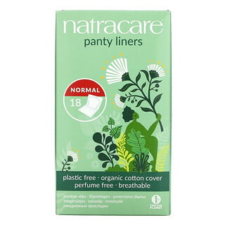 Natracare, فوط صحيّة للاستخدام اليومي، بطانة من القطن العضوي، حجم عادي، 18 فوطة صحية