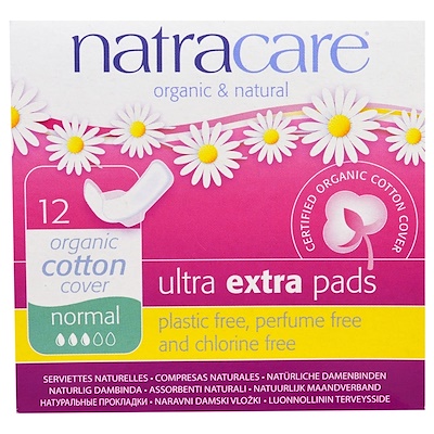 Natracare Органические и натуральные прокладки ультра экстра, нормальные, 12 прокладок