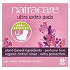 Natracare, Ultra Extra Pads, Organic Cotton Cover, Regular, 12 Pads