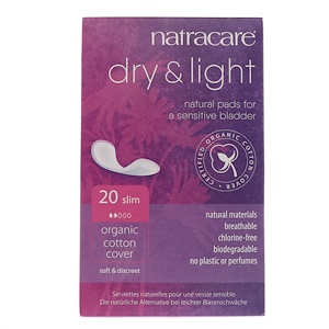 Отзывы о Натракэр, Dry & Light, Organic Cotton Cover, Slim, 20 Pads