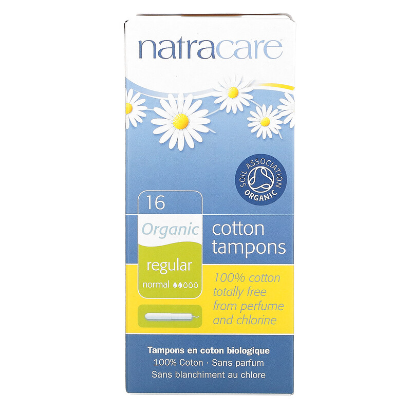 Natracare, Organic Cotton Tampons, Regular, 16 Tampons iHerb