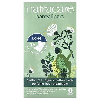 Natracare, Protetores Íntimos, Cobertura de Algodão Orgânico, Longo, 16 Protetores