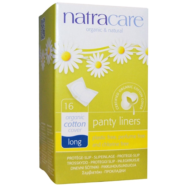 Natracare, Organic & Natural Panty Liners, Long, 16 Liners iHerb