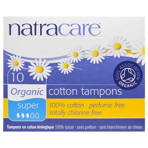 Отзывы о Натракэр, Organic Cotton Tampons, Super, 10 Tampons