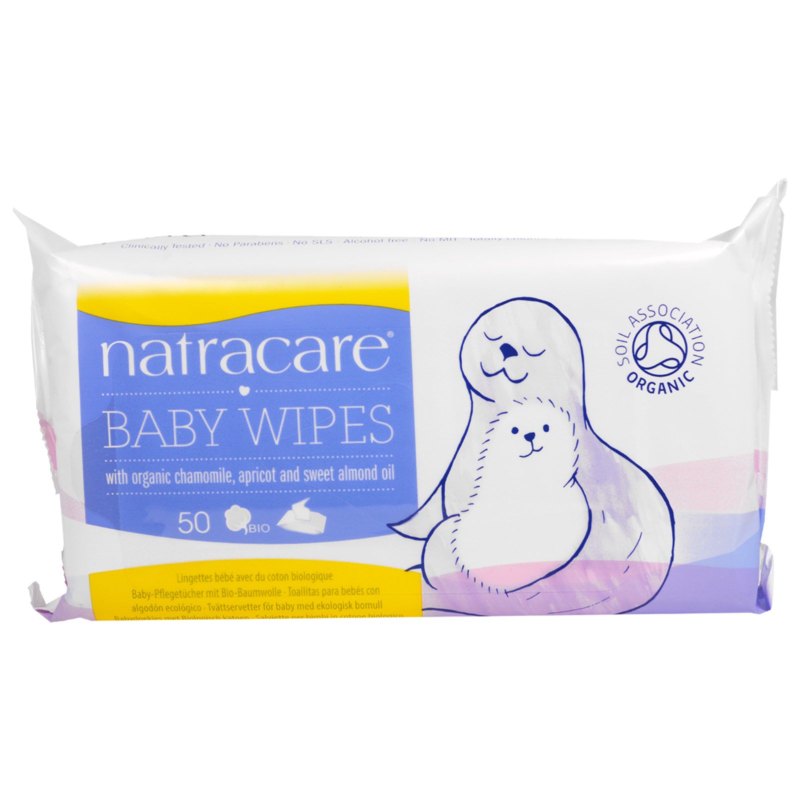 Natracare, Baby Wipes with Organic Chamomile, Apricot and Sweet ...